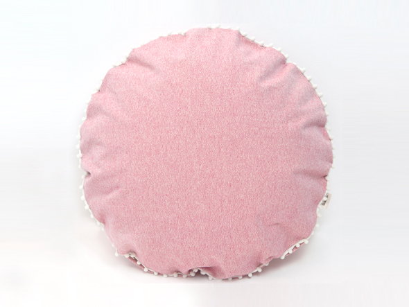 le mum canvas plain cushion cover pompon R / ルムーム キャンバス プレーン クッションカバー ポンポン R（ピンク × アイボリー） （クッション > クッション・クッションカバー） 5