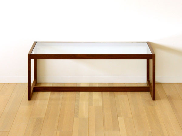TAKANO MOKKOU CUBE 110 GLASS TABLE / 高野木工 キューブ 110 ガラステーブル（ウォルナット） （テーブル > ローテーブル・リビングテーブル・座卓） 5
