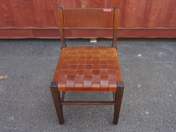 RE : Store Fixture UNITED ARROWS LTD. Woven Leather Chair / リ ストア フィクスチャー ユナイテッドアローズ ウーブンレザー チェア A （チェア・椅子 > ダイニングチェア） 3
