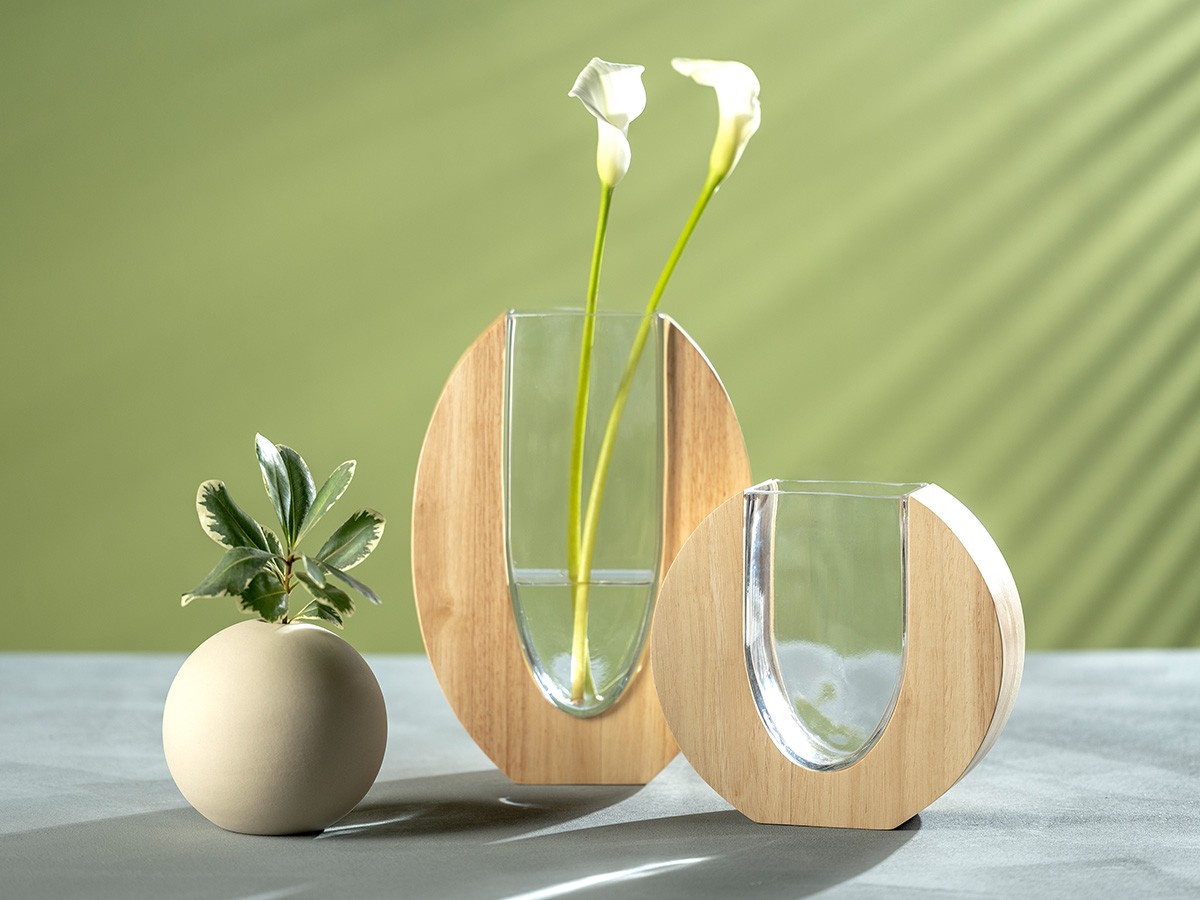 LEONARDO LEGNO Vase / レオナルド レグノ ベース 高さ19cm （花器・プランター・グリーン > 花瓶・フラワーベース） 3