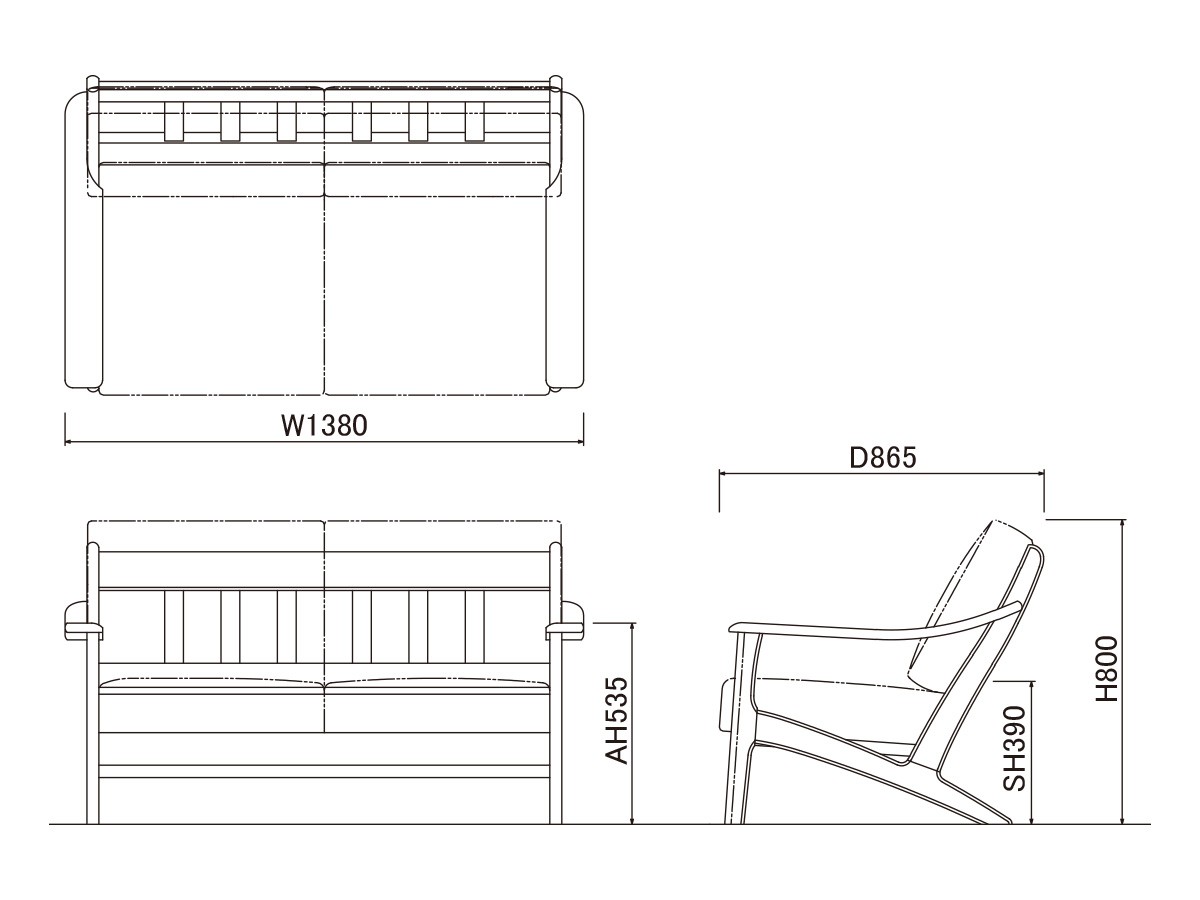 SOFA / ソファ #117238 （ソファ > 二人掛けソファ） 10