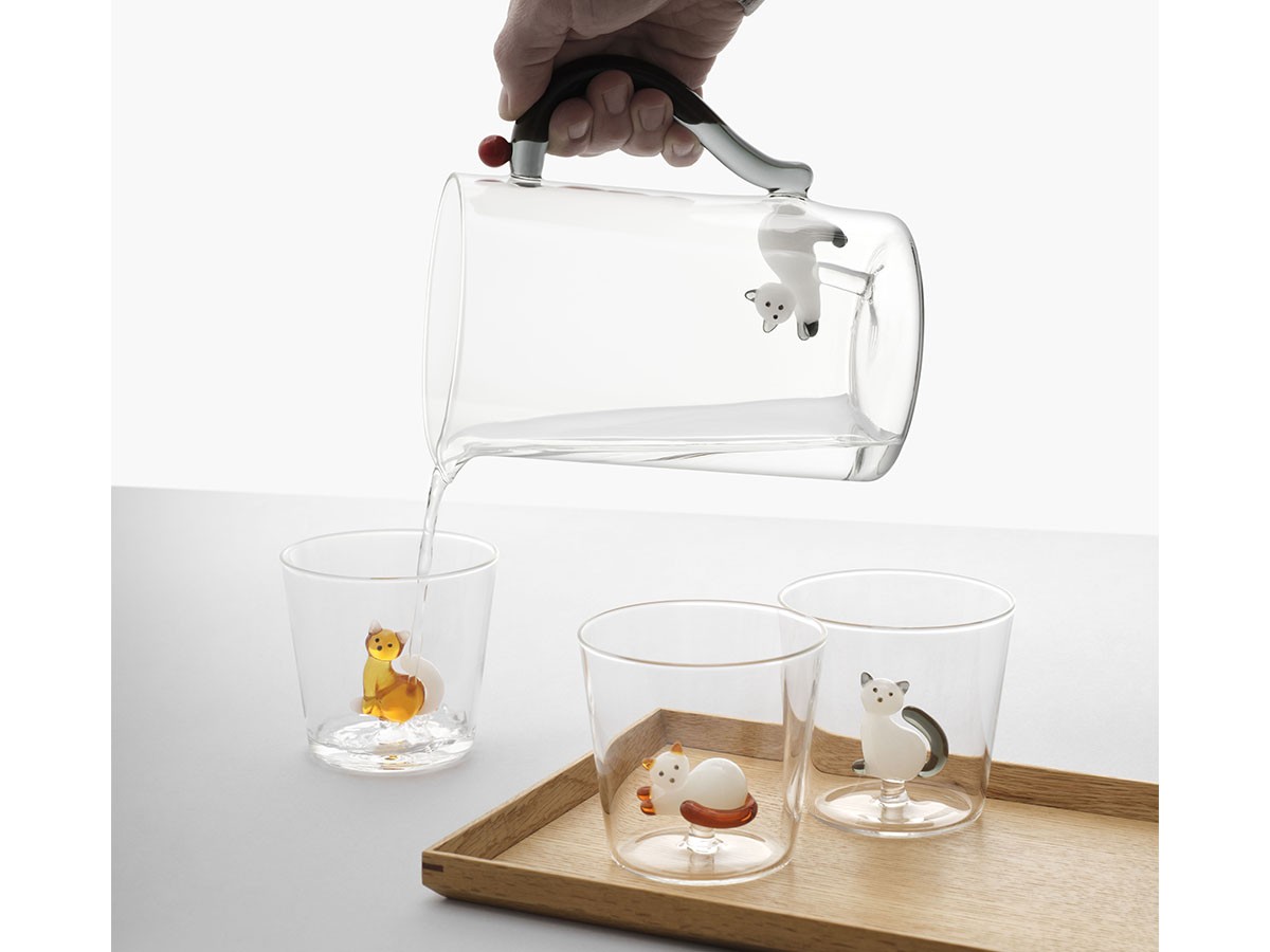 ICHENDORF MILANO Tabby Cat Tumbler 
Lying White Cat with Smoke Tail / イッケンドルフ・ミラノ タビーキャット タンブラー
ライイングホワイトキャット with スモークテール 350ml （食器・テーブルウェア > タンブラー・グラス） 3