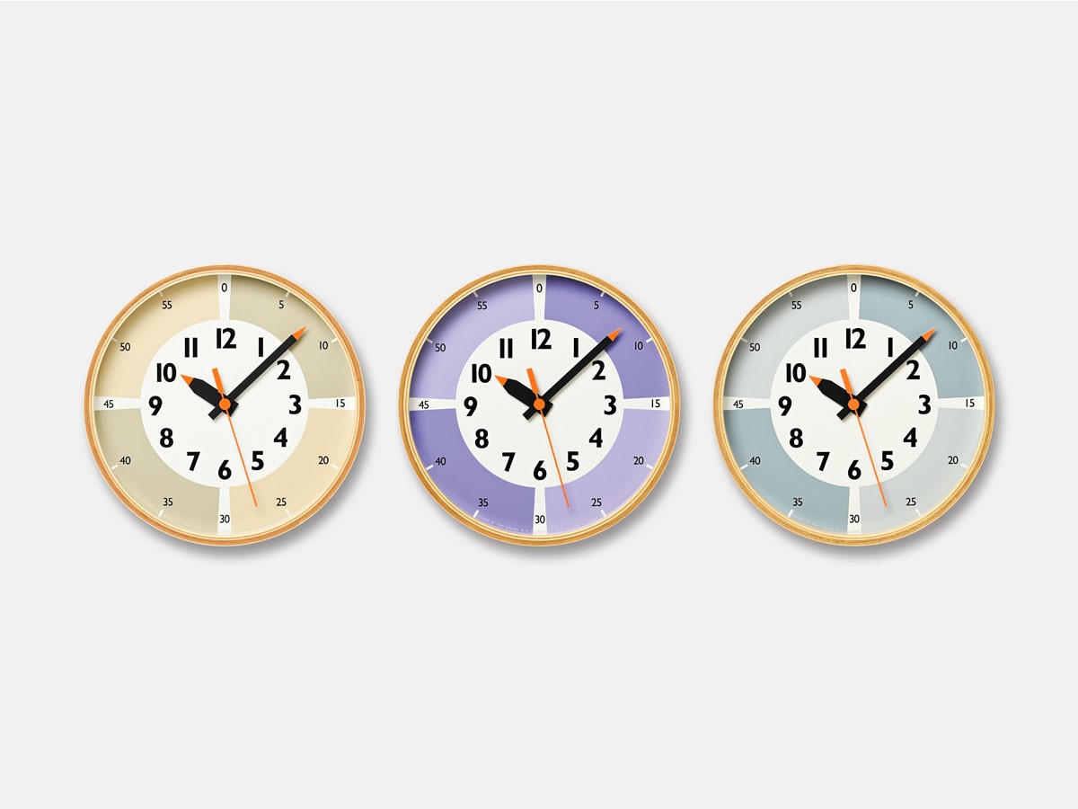 Lemnos fun pun clock with color / レムノス ふんぷんくろっく ウィズ カラー プライウッド （時計 > 壁掛け時計） 1