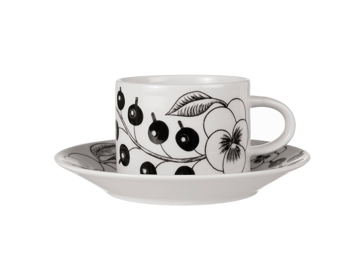 Arabia Paratiisi Tea Cup & Saucer / アラビア パラティッシ ティーカップ & ソーサー（ブラック） （食器・テーブルウェア > コーヒーカップ・ティーカップ） 1