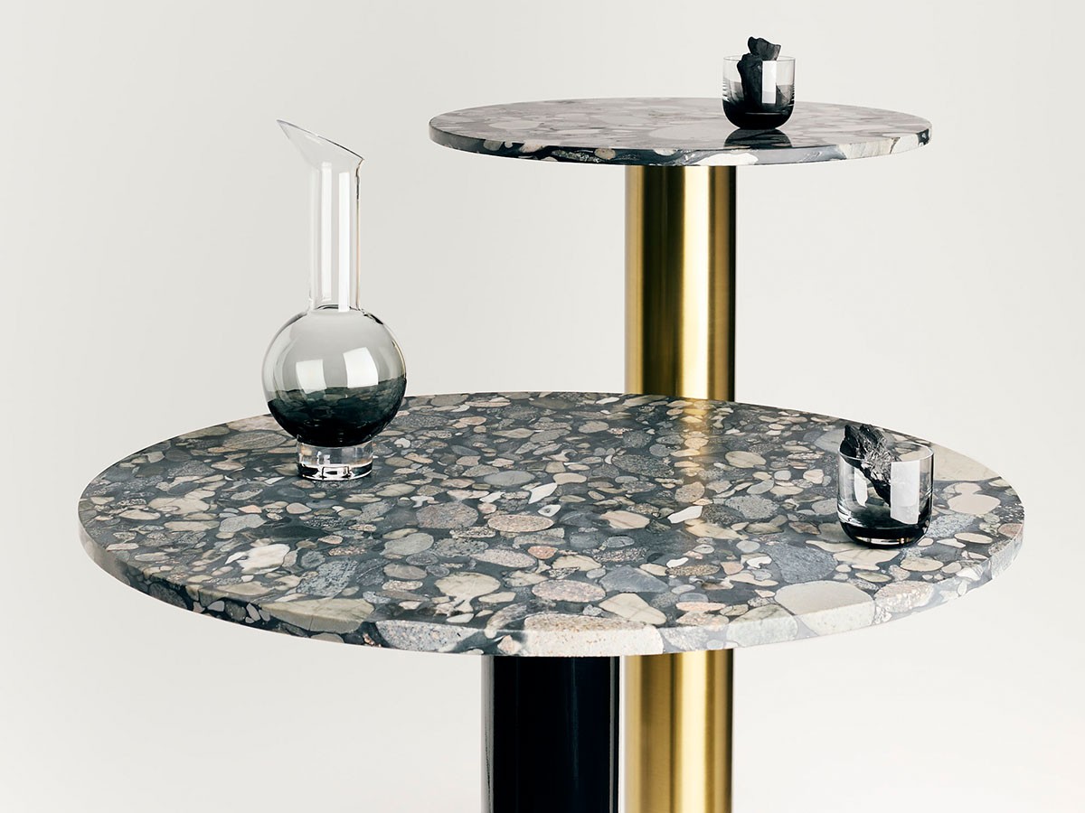 Tom Dixon. Tube Base + Pebble Marble Top Round 900 / トム・ディクソン チューブ ベース + ペブルマーブルトップ ラウンド 900 （テーブル > ダイニングテーブル） 9