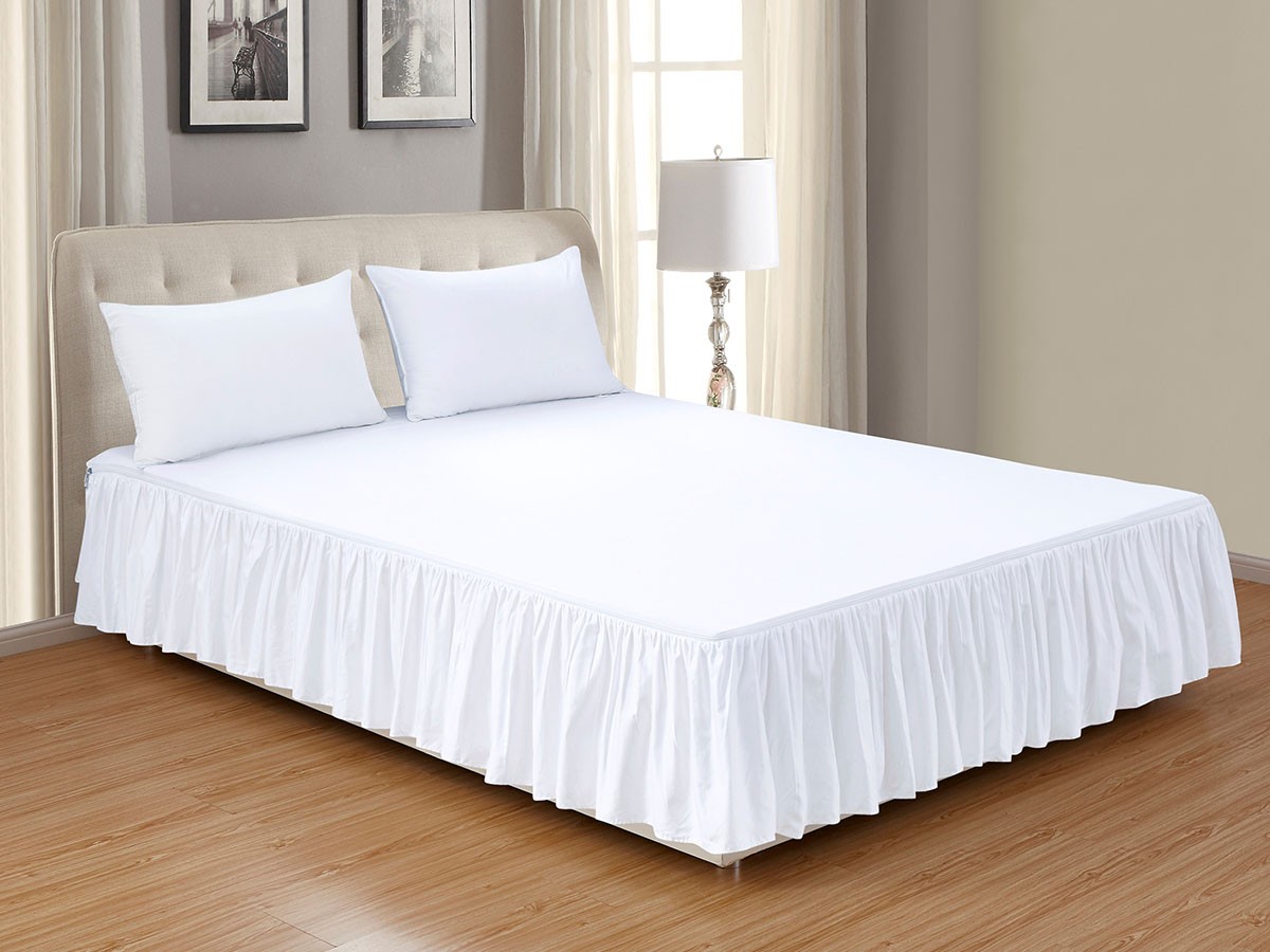 HOTEL LIKE INTERIOR 400TC Gathered Bed Skirt / ホテルライクインテリア 400TC ギャザード ベッドスカート （寝具・タオル > ベッドカバー・ベッドリネン） 1