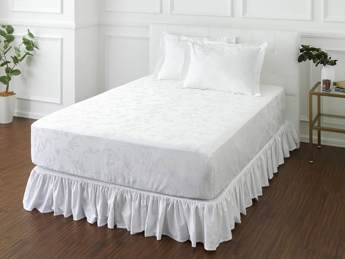 HOTEL LIKE INTERIOR 400TC Gathered Bed Skirt / ホテルライクインテリア 400TC ギャザード ベッドスカート （寝具・タオル > ベッドカバー・ベッドリネン） 2