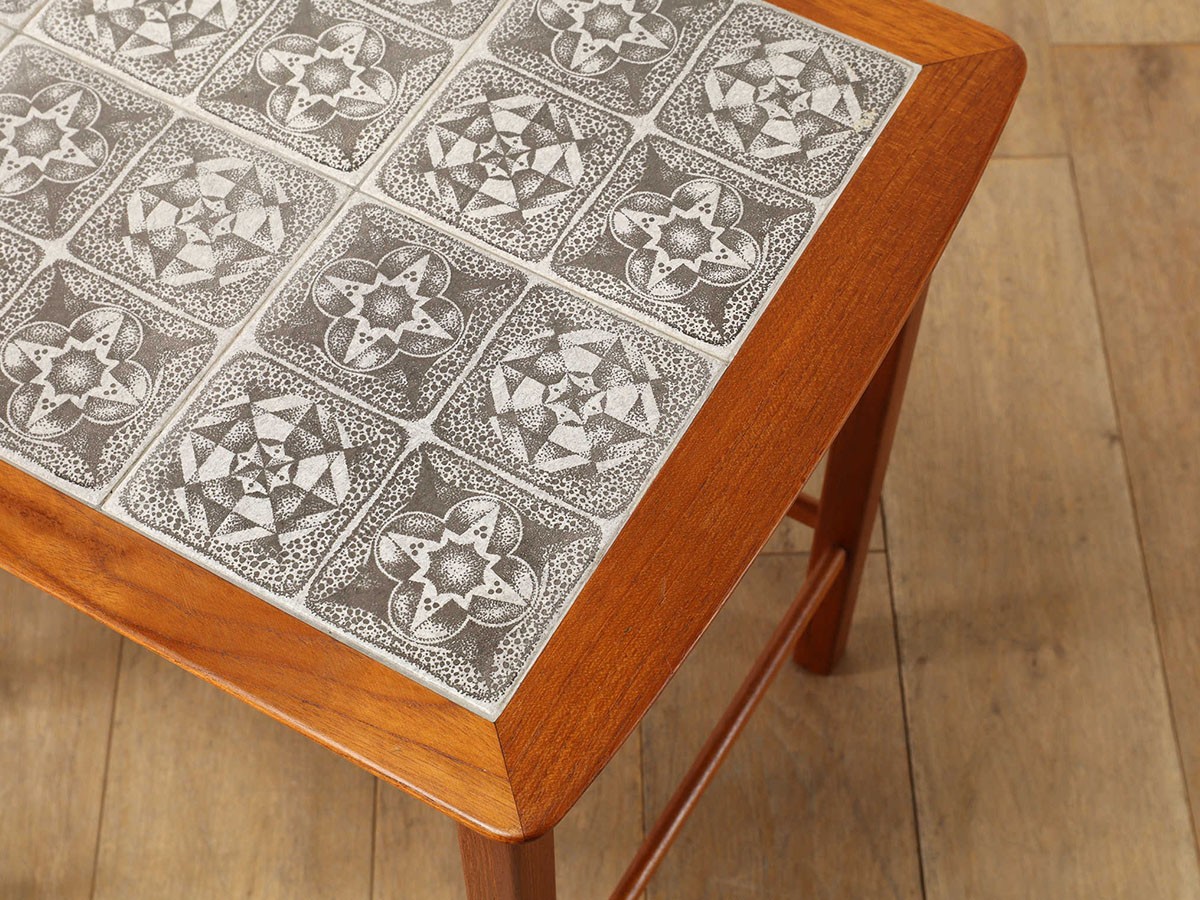 Lloyd's Antiques Real Antique 
Tile Top Nest Of Tables / ロイズ・アンティークス デンマークアンティーク家具
タイルトップ ネストテーブル QH008009 （テーブル > サイドテーブル） 13