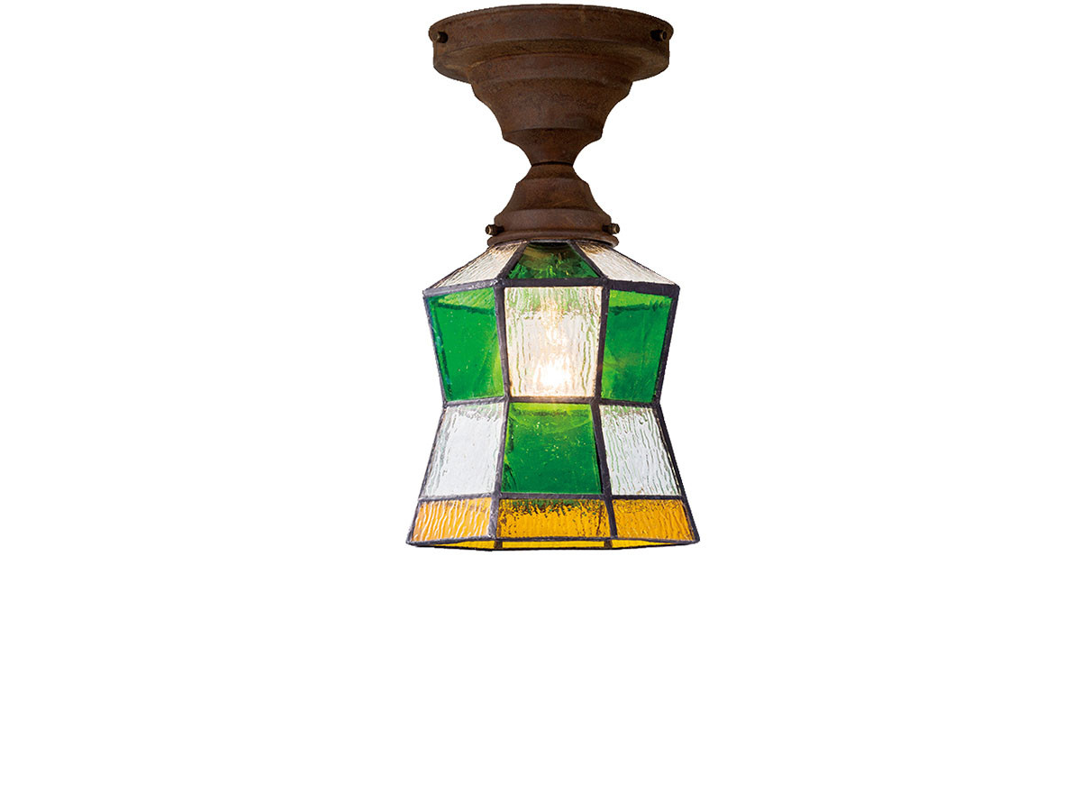 CUSTOM SERIES
Basic Ceiling Lamp × Stained Glass Helm / カスタムシリーズ
ベーシックシーリングランプ × ステンドグラス（ヘルム） （ライト・照明 > シーリングライト） 1