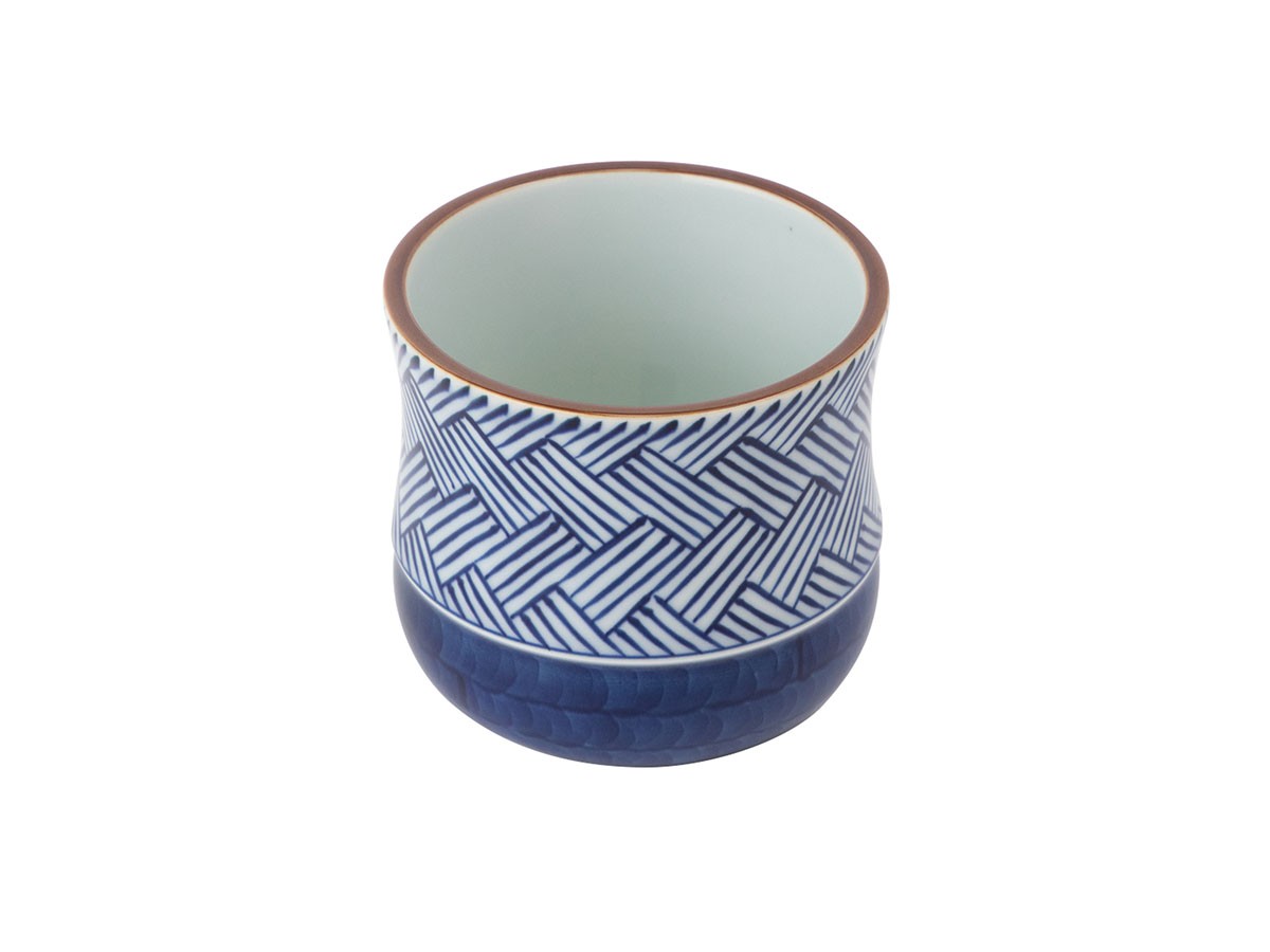 源右衛門窯 染付網代文 植木鉢 / げんえもんがま 染付網代文 植木鉢 （花器・プランター・グリーン > 鉢・プランターボックス） 4