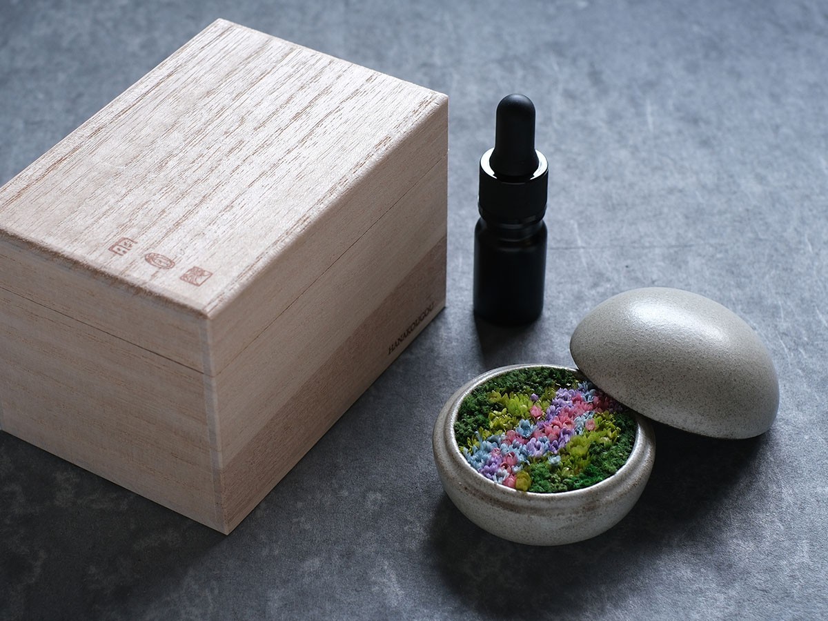 雨 花香合 - hanakougou - / あめ 花香合 色風 白 （花器・プランター・グリーン > フェイクグリーン・フェイクフラワー） 10