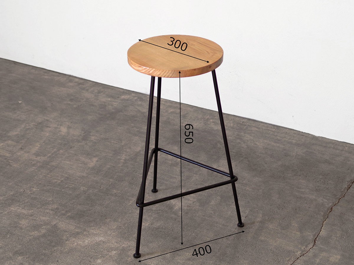 LIFE FURNITURE SL IRON HIGH STOOL / ライフファニチャー SL アイアン 