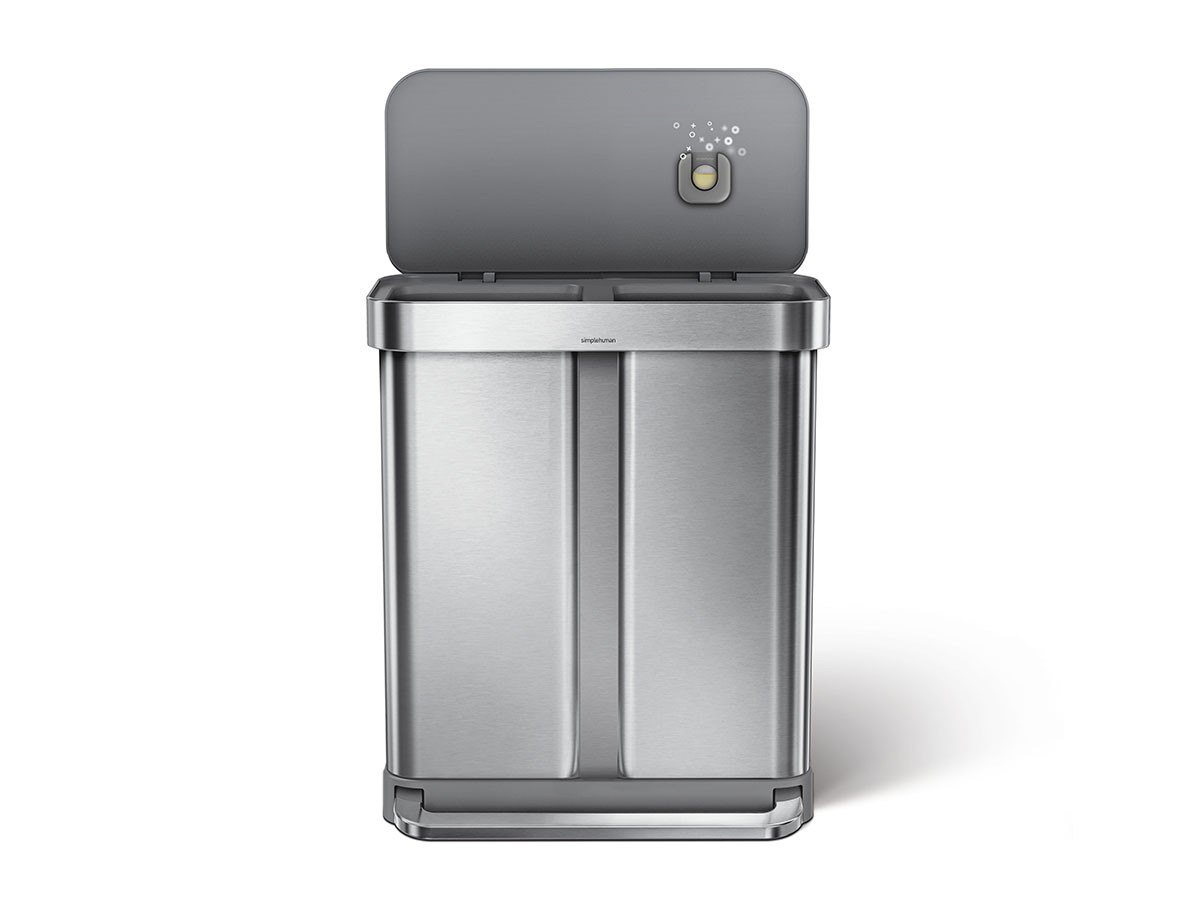 simplehuman Dual Compartment Rectangular Step Can / シンプルヒューマン レクタンギュラー ステップカン 58L リサイクラー （ごみ箱・玄関小物 > ごみ箱・ダストボックス） 20