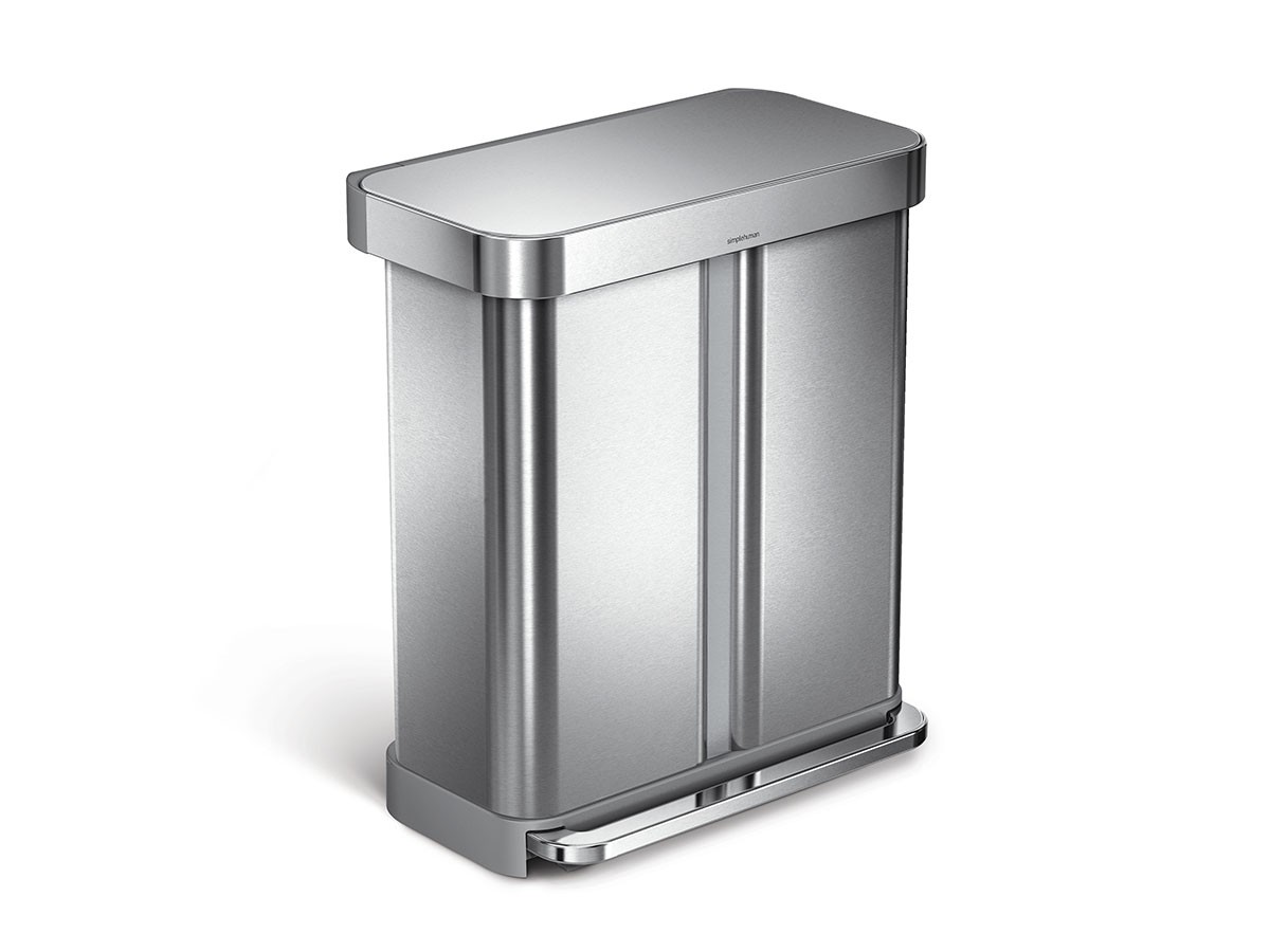 simplehuman Dual Compartment Rectangular Step Can / シンプルヒューマン レクタンギュラー ステップカン 58L リサイクラー （ごみ箱・玄関小物 > ごみ箱・ダストボックス） 15