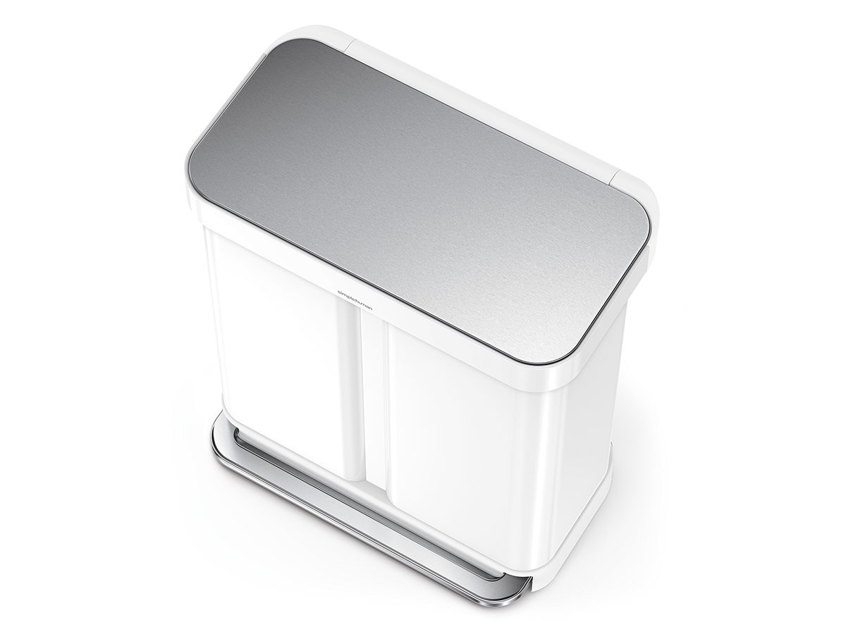 simplehuman Dual Compartment Rectangular Step Can / シンプルヒューマン レクタンギュラー ステップカン 58L リサイクラー （ごみ箱・玄関小物 > ごみ箱・ダストボックス） 10