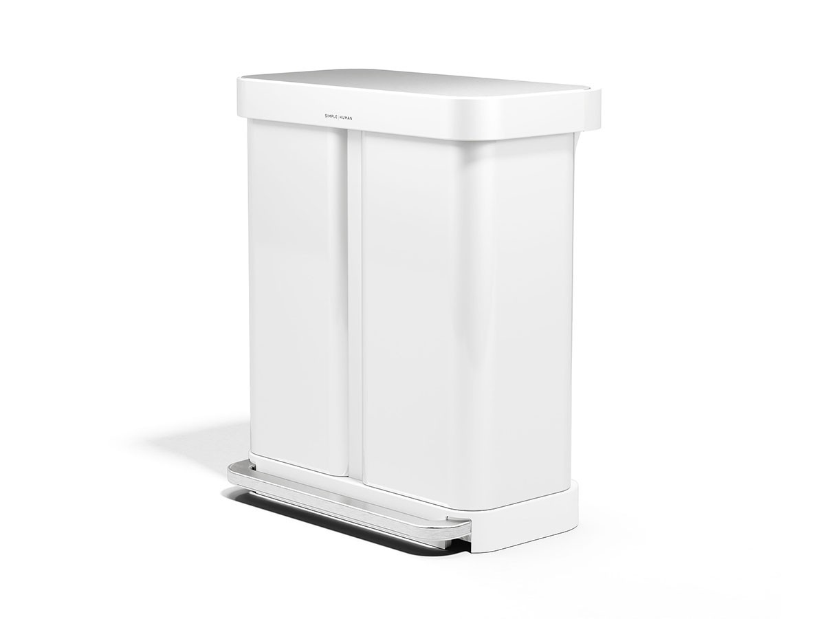 simplehuman&nbsp;Dual Compartment Rectangular Step Can