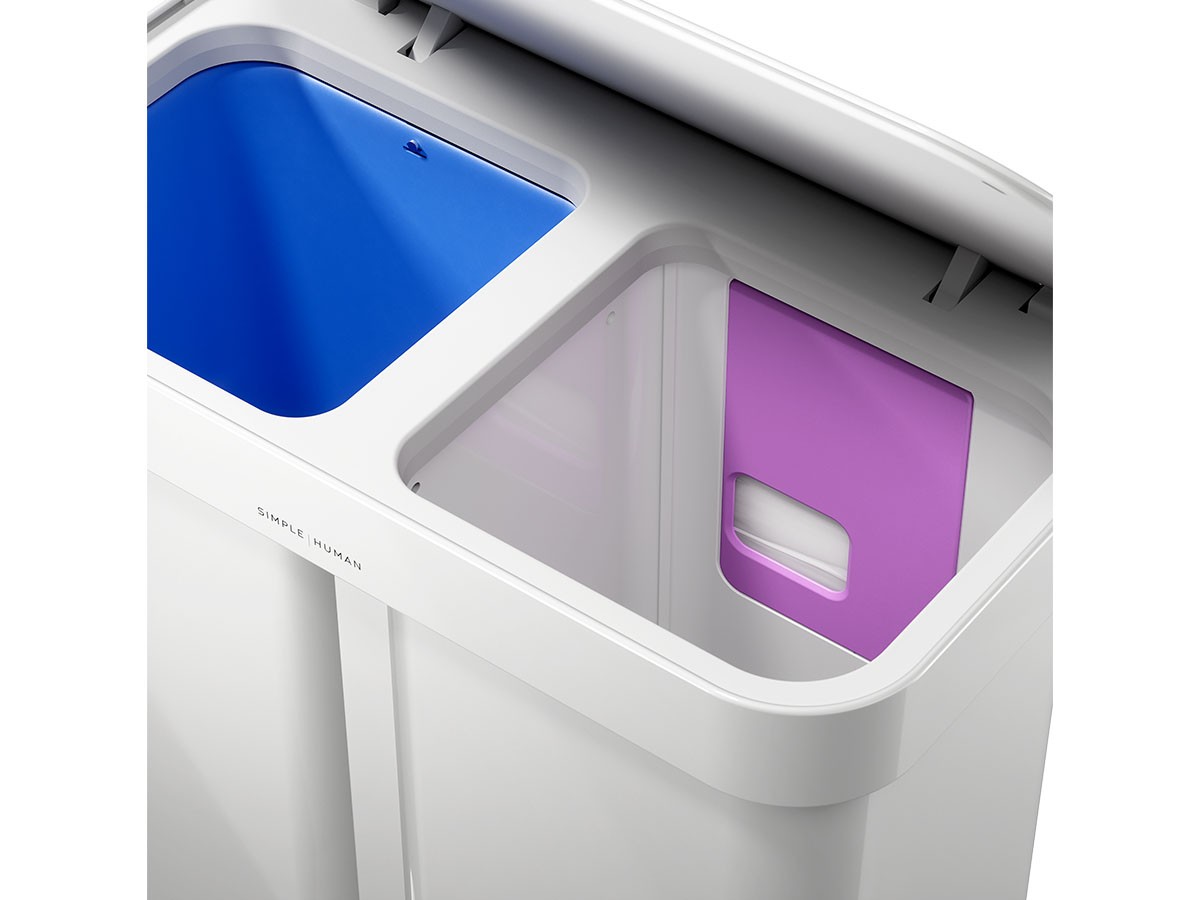 simplehuman Dual Compartment Rectangular Step Can / シンプルヒューマン レクタンギュラー ステップカン 58L リサイクラー （ごみ箱・玄関小物 > ごみ箱・ダストボックス） 23