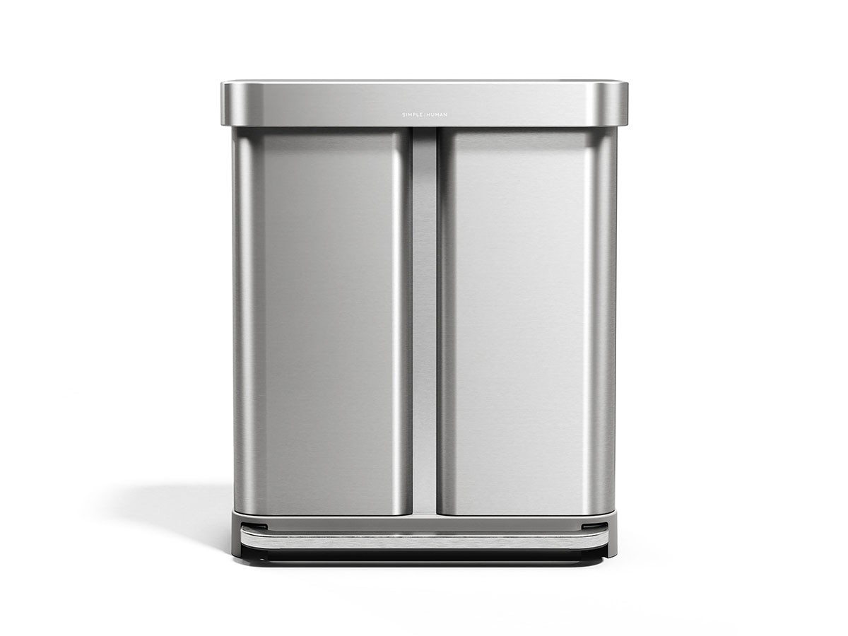 simplehuman Dual Compartment Rectangular Step Can / シンプルヒューマン レクタンギュラー ステップカン 58L リサイクラー （ごみ箱・玄関小物 > ごみ箱・ダストボックス） 14