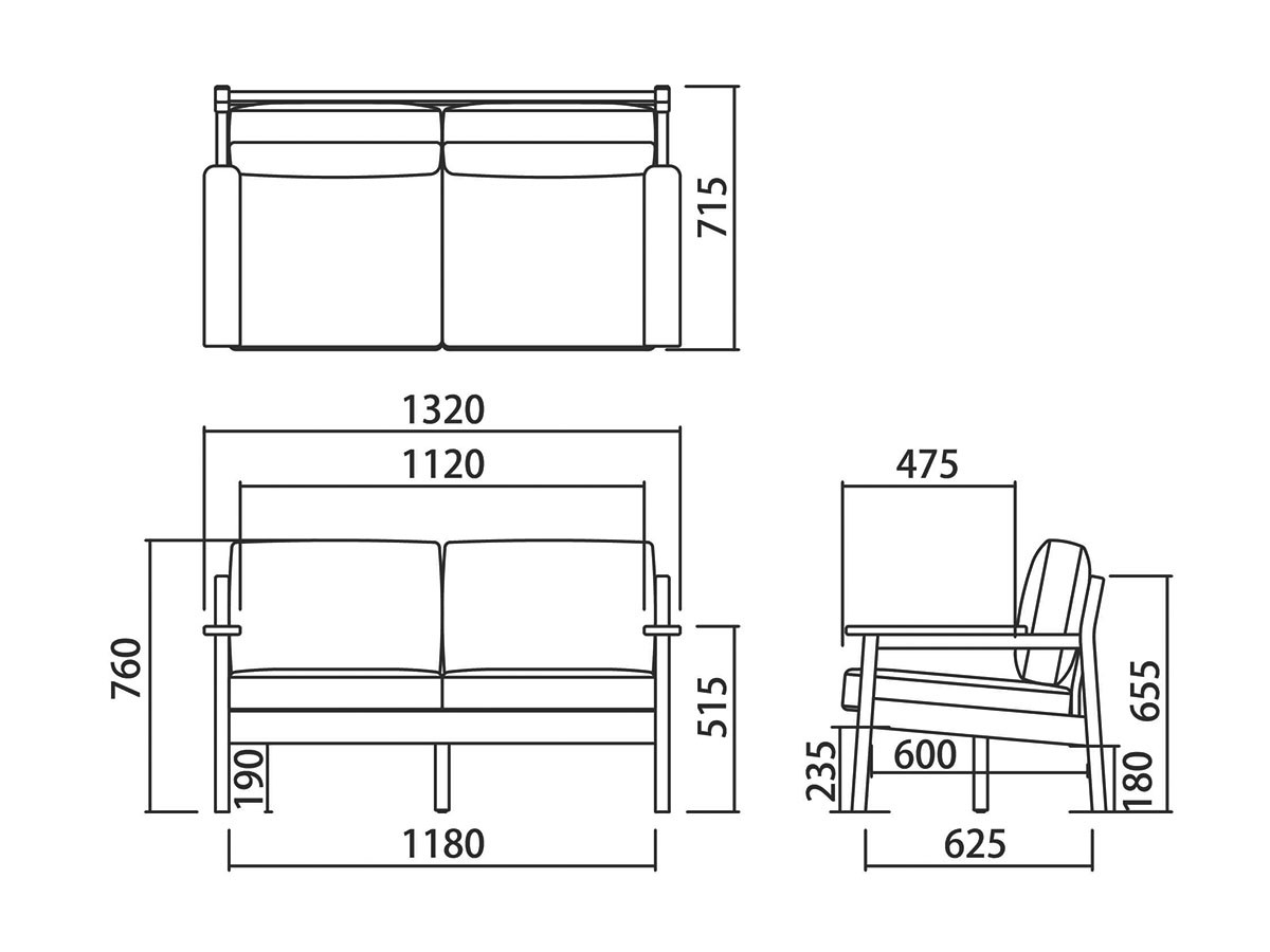 シーヴ SIEVE マージソファ 2人掛け merge sofa 2seater SIEVE part sofa 2seater / シーヴ パート 2人掛けソファ
