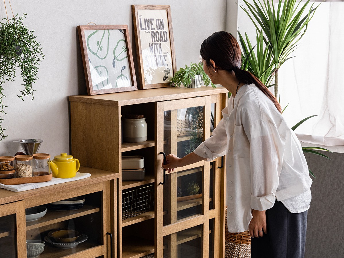 nora. キャビネット 幅120cm 食器棚 nora. HERME CABINET / ノラ エルメ キャビネット 幅120cm