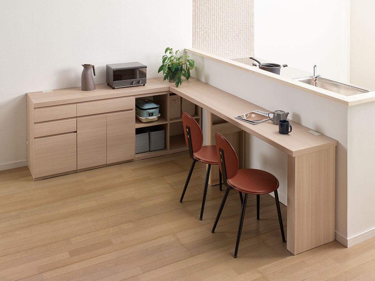 CENCE L TWIN DESK + DOOR CABINET / センス L型 ツインデスク + 開戸キャビネット （デスク・机 > デスク・パソコンデスク・袖机） 1