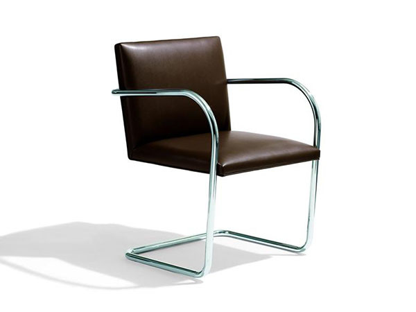 Knoll Mies van der Rohe Collection Brno Arm Chair Tubular