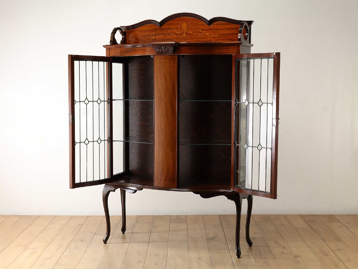 Lloyd's Antiques Real Antique 
Art Nouveau Serpentine Cabinet / ロイズ・アンティークス 英国アンティーク家具
アールヌーヴォー サーペンタインキャビネット （収納家具 > キャビネット） 5