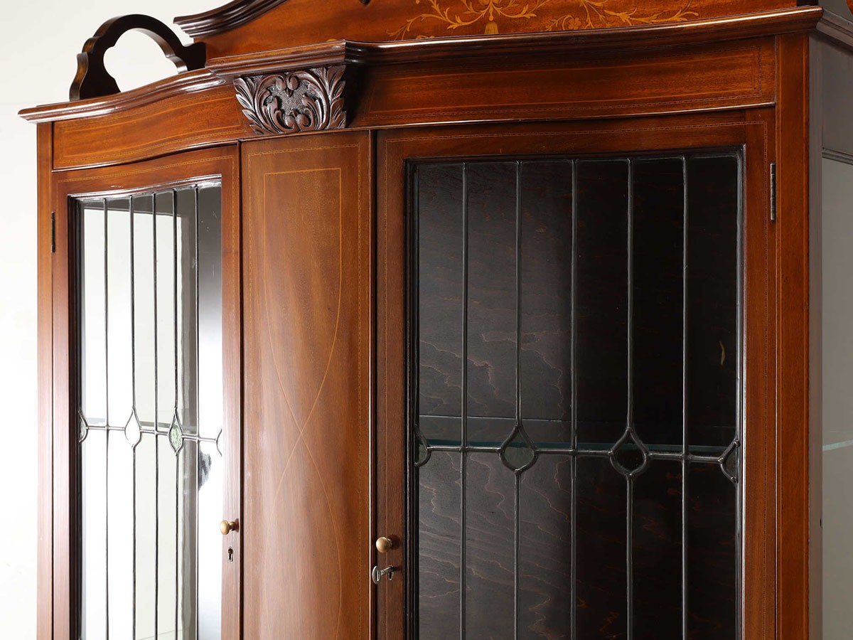 Lloyd's Antiques Real Antique 
Art Nouveau Serpentine Cabinet / ロイズ・アンティークス 英国アンティーク家具
アールヌーヴォー サーペンタインキャビネット （収納家具 > キャビネット） 13