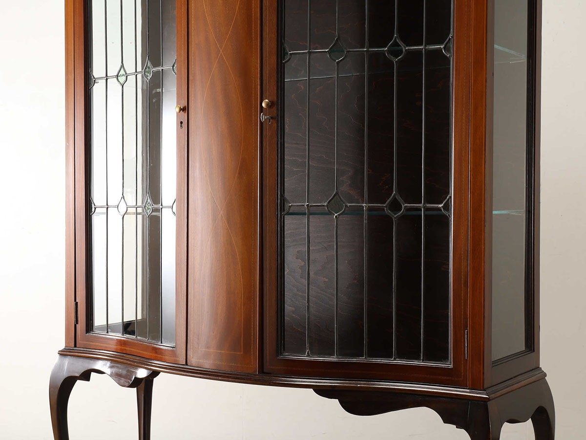 Lloyd's Antiques Real Antique 
Art Nouveau Serpentine Cabinet / ロイズ・アンティークス 英国アンティーク家具
アールヌーヴォー サーペンタインキャビネット （収納家具 > キャビネット） 17