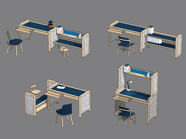 Berceau Desk Set / ベルソー デスクセット AA （キッズ家具・ベビー用品 > キッズテーブル・キッズデスク） 74