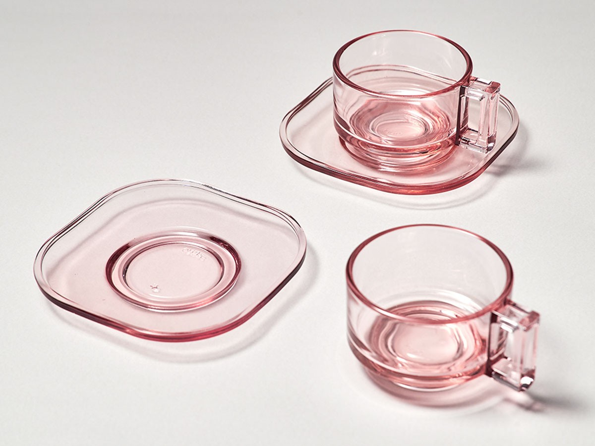 ARNO GLASS Cup & Saucer Pink / アルノグラス カップ & ソーサー（ピンク） （食器・テーブルウェア > コーヒーカップ・ティーカップ） 8
