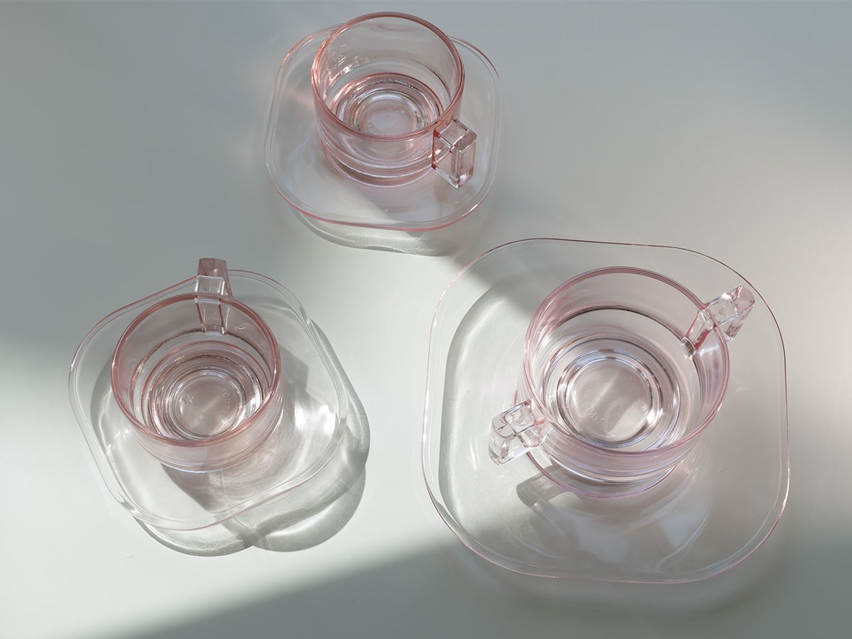 ARNO GLASS Cup & Saucer Pink / アルノグラス カップ & ソーサー（ピンク） （食器・テーブルウェア > コーヒーカップ・ティーカップ） 3
