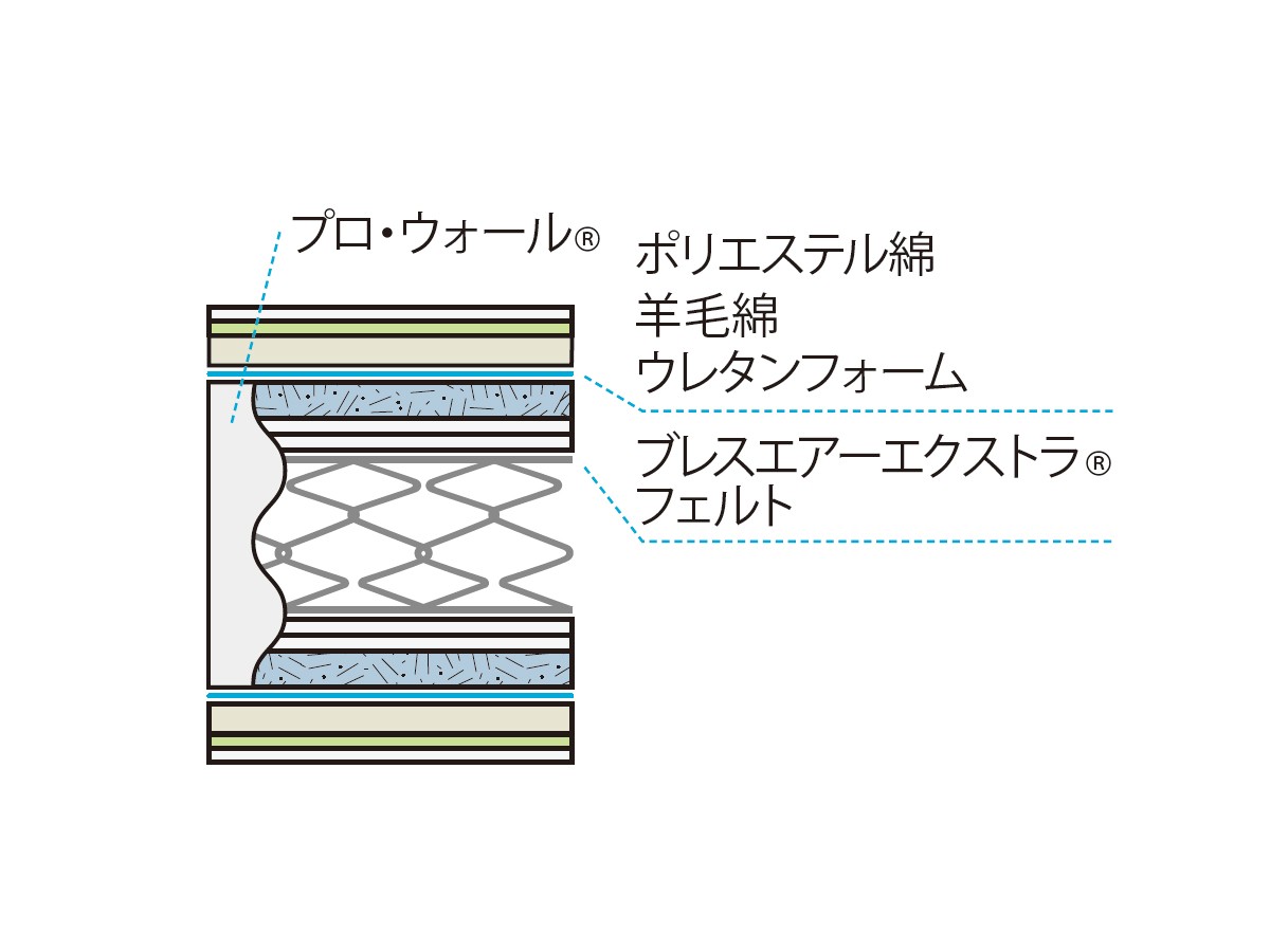 FRANCE BED Life Treatment Mattress
LT-9900 PW MON / フランスベッド ライフトリートメント マットレス
LT-9900 PW MON ハード（モアリー仕様） （寝具・タオル > マットレス） 14