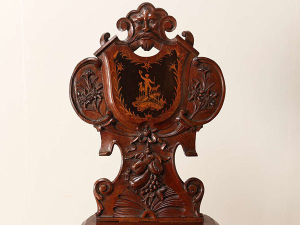 Lloyd's Antiques Real Antique 
Black Forest Hallchair / ロイズ・アンティークス スイスアンティーク家具
ブラックフォレスト ミュージックチェア （チェア・椅子 > ダイニングチェア） 5