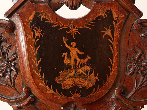 Lloyd's Antiques Real Antique 
Black Forest Hallchair / ロイズ・アンティークス スイスアンティーク家具
ブラックフォレスト ミュージックチェア （チェア・椅子 > ダイニングチェア） 6