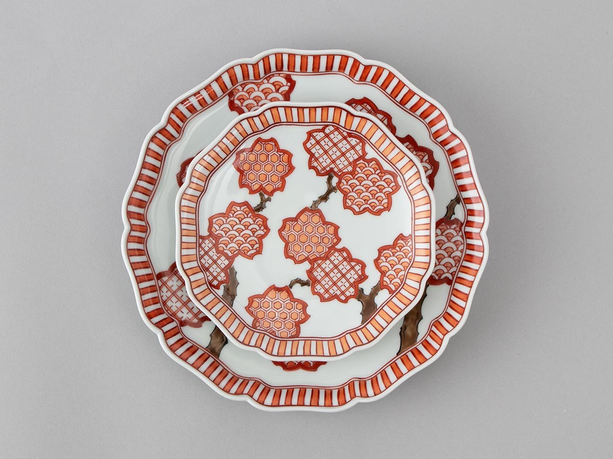 源右衛門窯 赤絵桜地紋 銘々皿 / げんえもんがま 赤絵桜地紋 銘々皿 （食器・テーブルウェア > 皿・プレート） 3
