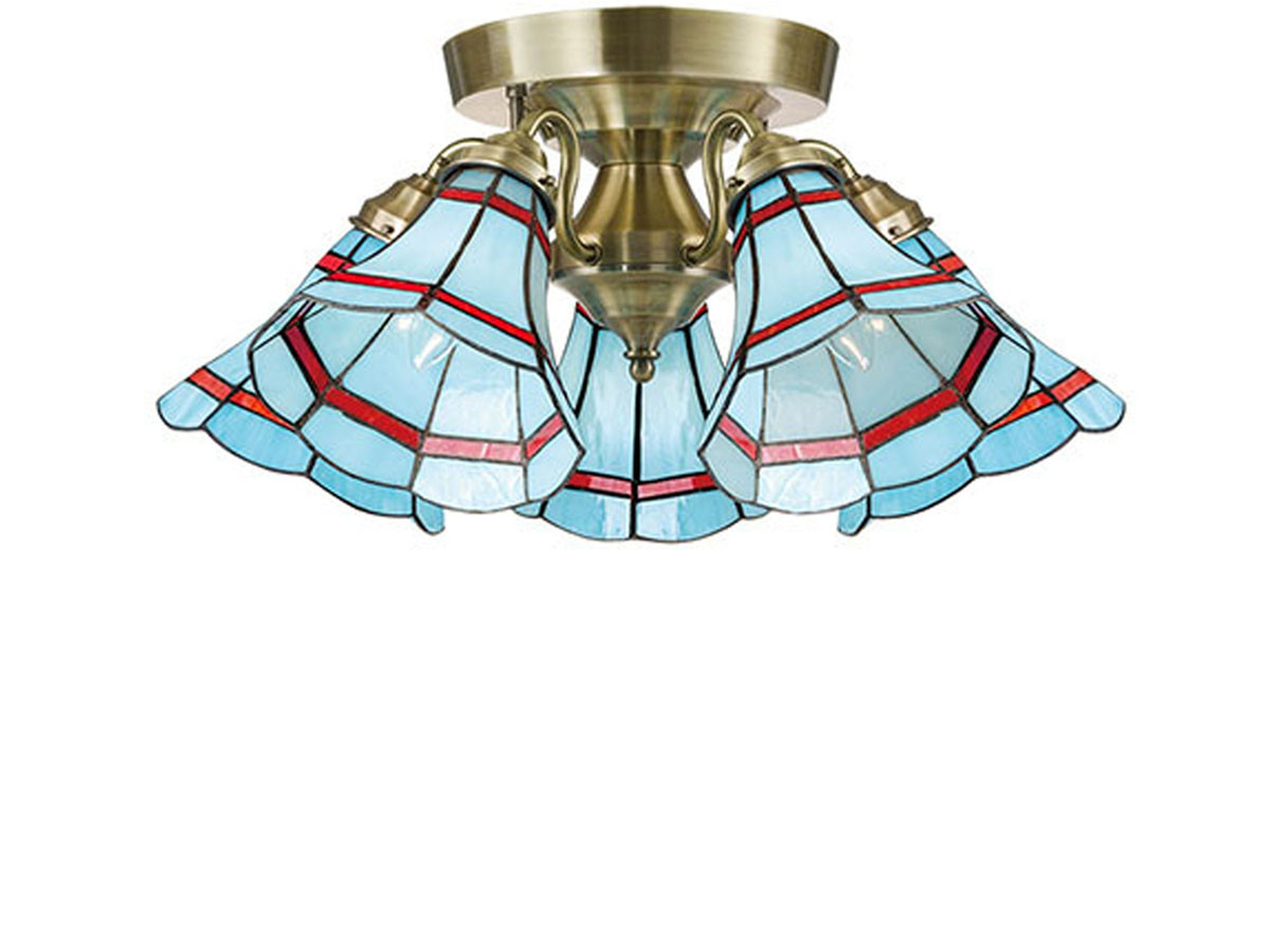CUSTOM SERIES
5 Ceiling Lamp × Stained Glass Maribu / カスタムシリーズ
5灯シーリングランプ × ステンドグラス（マリブ） （ライト・照明 > シーリングライト） 1