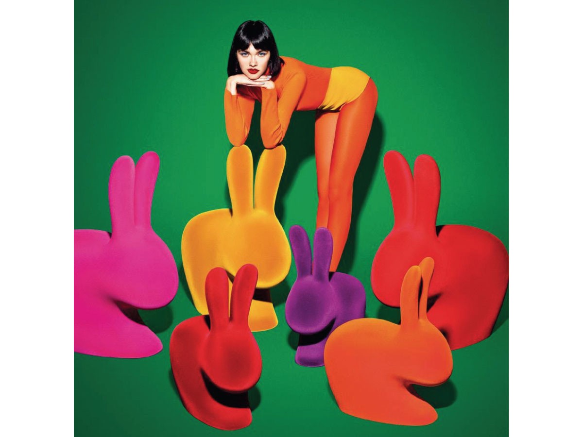 Qeeboo Rabbit Chair Baby Velvet / キーブー ラビットチェア ベビー ヴェルヴェット （キッズ家具・ベビー用品 > キッズチェア・ベビーチェア） 10