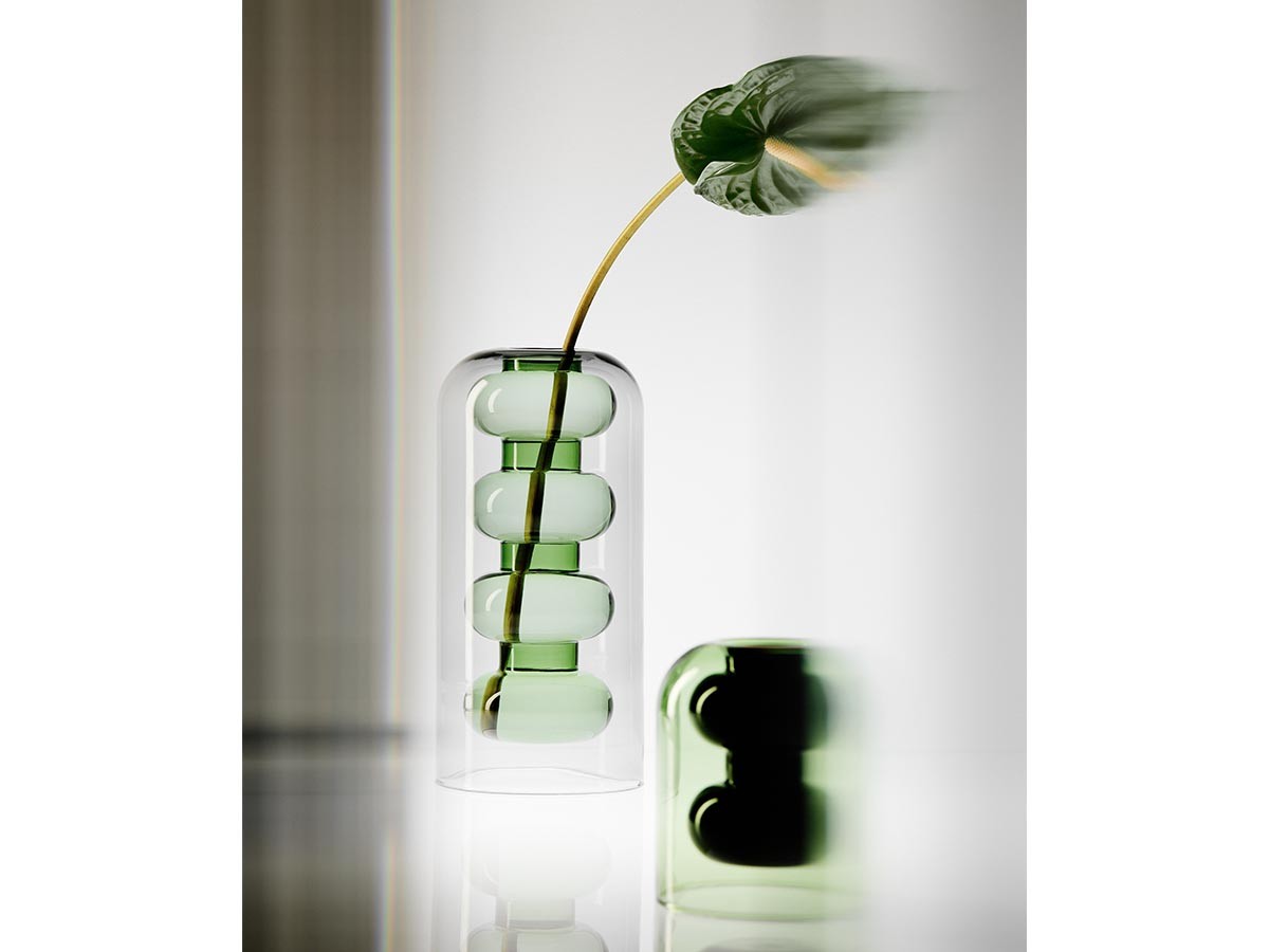 Tom Dixon. Bump Vase Tall Green / トム・ディクソン バンプ ベース トール（グリーン） （花器・プランター・グリーン > 花瓶・フラワーベース） 10