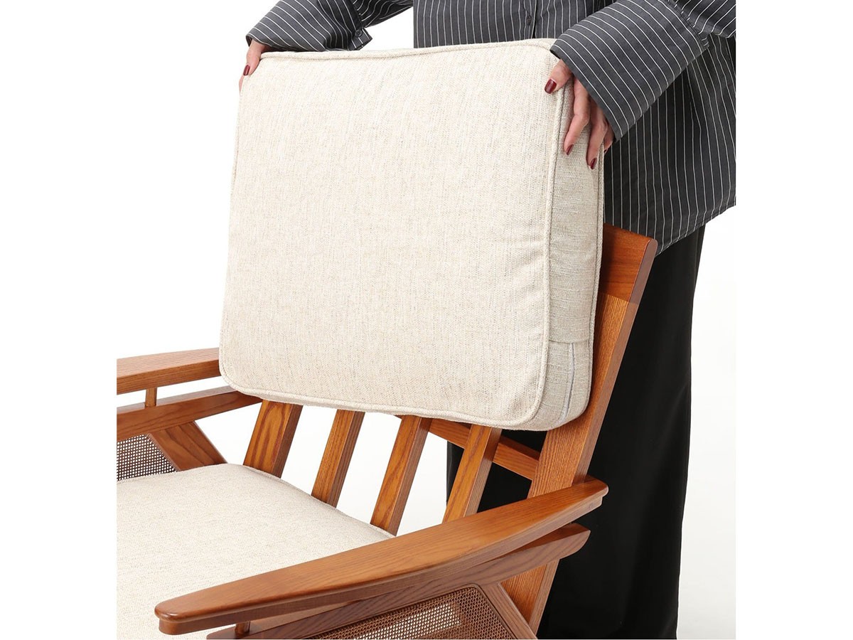 ACME Furniture WICKER LOUNGE CHAIR / アクメファニチャー ウィッカー ラウンジチェア（アイボリー） （チェア・椅子 > ラウンジチェア） 12