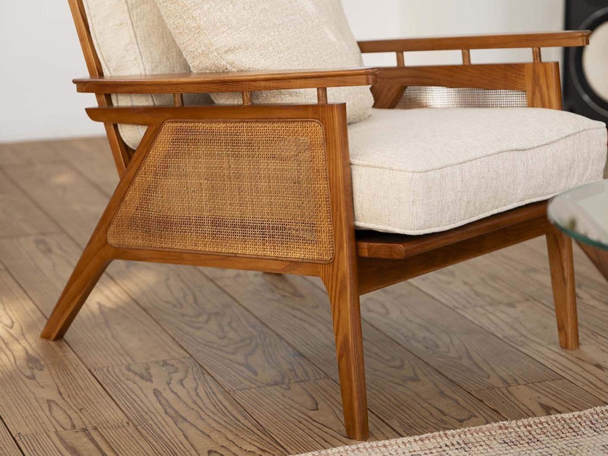 ACME Furniture WICKER LOUNGE CHAIR / アクメファニチャー ウィッカー ラウンジチェア（アイボリー） （チェア・椅子 > ラウンジチェア） 8