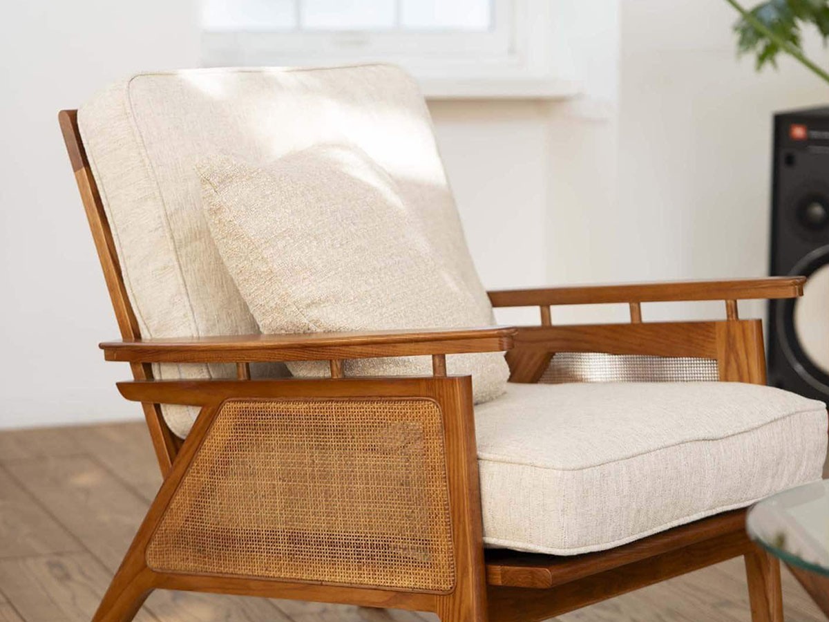 ACME Furniture WICKER LOUNGE CHAIR / アクメファニチャー ウィッカー ラウンジチェア（アイボリー） （チェア・椅子 > ラウンジチェア） 7