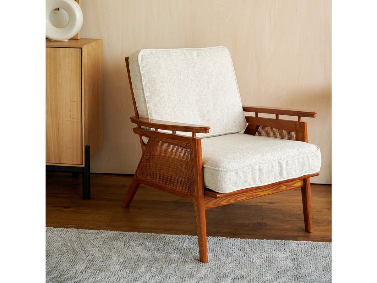 ACME Furniture WICKER LOUNGE CHAIR / アクメファニチャー ウィッカー ラウンジチェア（アイボリー） （チェア・椅子 > ラウンジチェア） 3