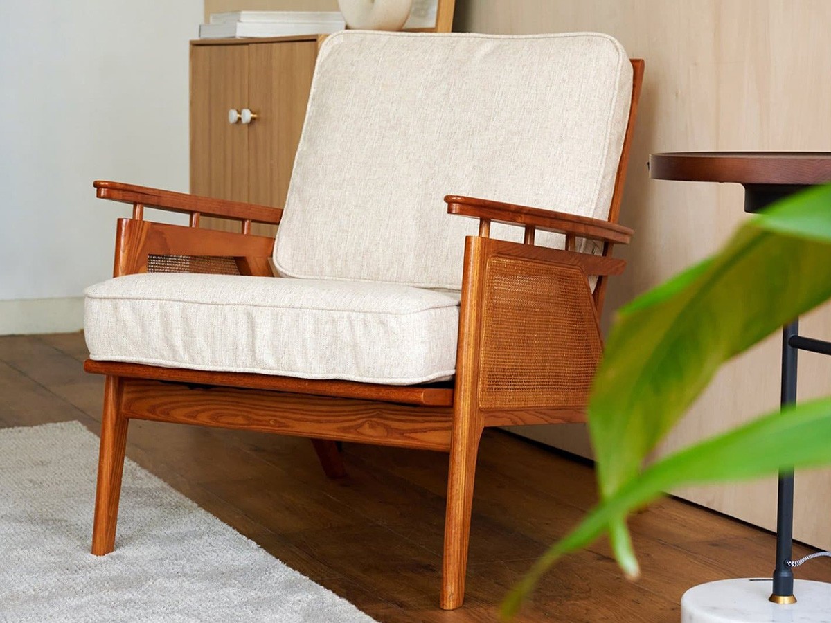 ACME Furniture WICKER LOUNGE CHAIR / アクメファニチャー ウィッカー ラウンジチェア（アイボリー） （チェア・椅子 > ラウンジチェア） 5