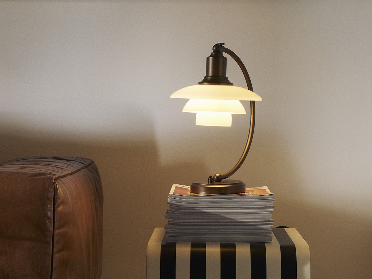 Louis Poulsen PH 2/2 Luna Aged Brass Opal Table / ルイスポールセン PH 2/2 ルナ エイジド・ブラス オパール テーブル （ライト・照明 > テーブルランプ） 4