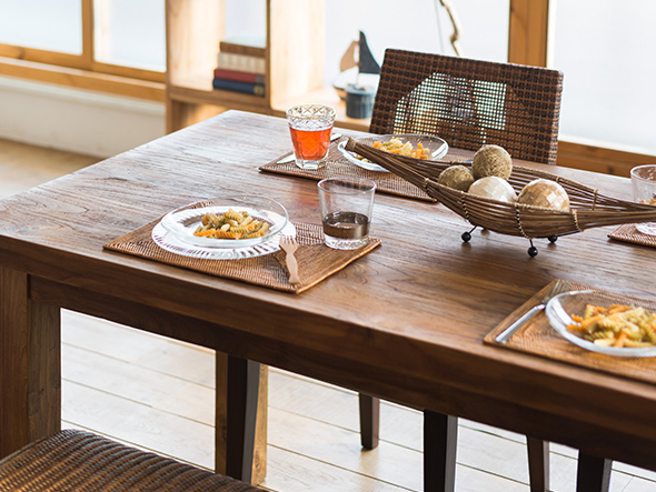KAJA CHISTA Old Teak Dining Table / カジャ チスタ オールドチーク ダイニングテーブル 4本脚 幅180cm （テーブル > ダイニングテーブル） 10