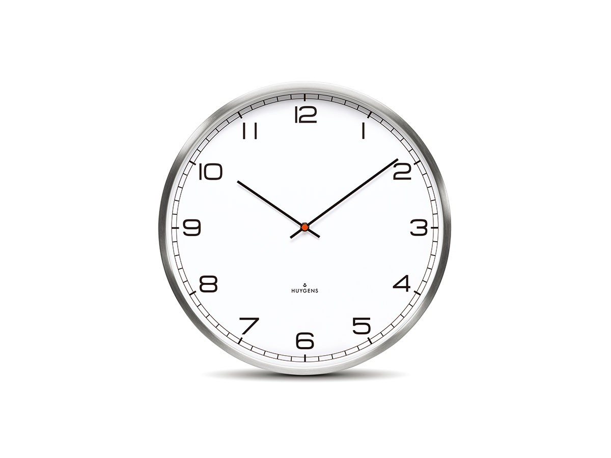 HUYGENS Wall clock one25 stainless steel white arabic / ホイヘンス ウォールクロック ワン25 ステンレススチール ホワイト アラビック