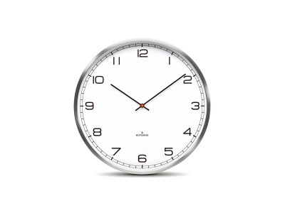 HUYGENS Wall clock one25 stainless steel white arabic / ホイヘンス 