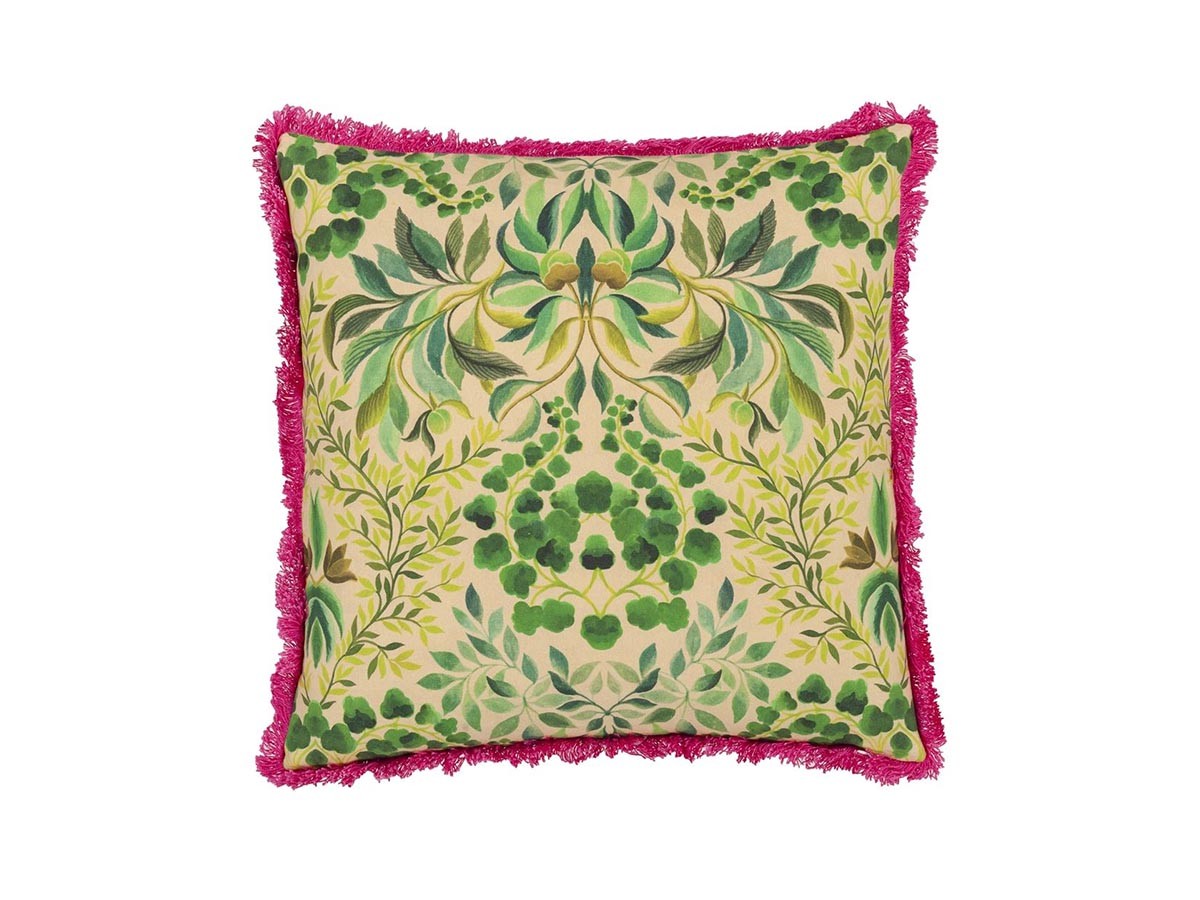 DESIGNERS GUILD Ikebana Damask Embroidered Cushion / デザイナーズギルド イケバナ ダマスク エンブロイダード クッション 50 × 50cm（フューシャ） （クッション > クッション・クッションカバー） 9