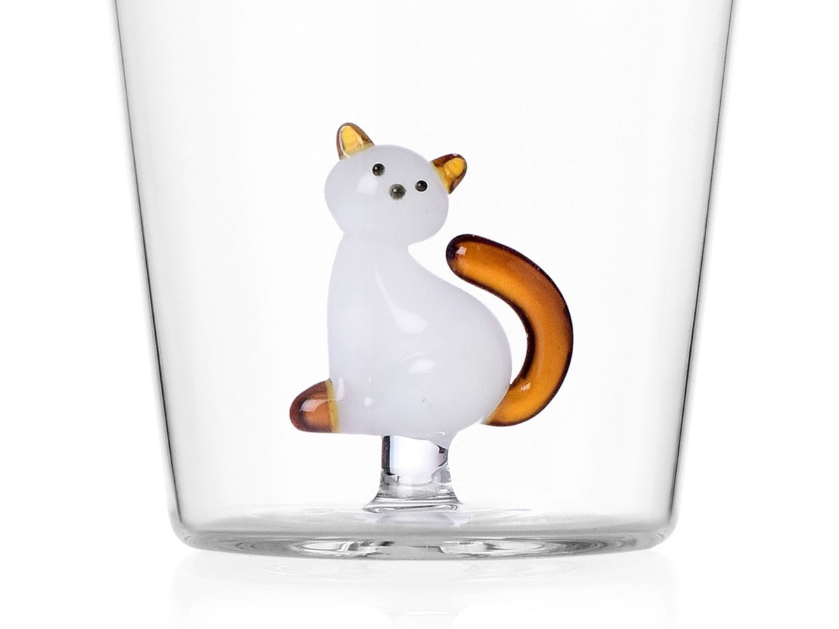 ICHENDORF MILANO Tabby Cat Tumbler
White Cat with Amber Tail / イッケンドルフ・ミラノ タビーキャット タンブラー 
ホワイトキャット with アンバーテール 350ml （食器・テーブルウェア > タンブラー・グラス） 3